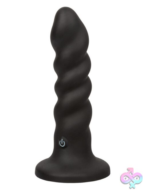 Onyxxx Rechargeable Rippled Probe – Black Silicone Vibrating Anal Probe - Image 2