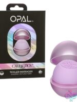 Opal Tickler Massager in purple body-safe silicone with ergonomic angle and pleasure nubbies by California Exotic Novelties