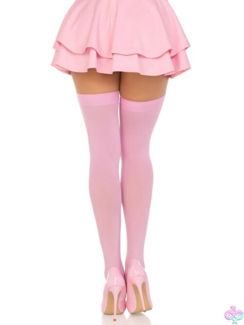 Opaque Nylon Thigh Highs - Image 2