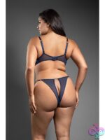Metallic Cage Bra & Crotchless Panty Set - Image 3
