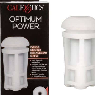 Ultra-stretchy white textured TPE replacement stroker sleeve by California Exotic Novelties