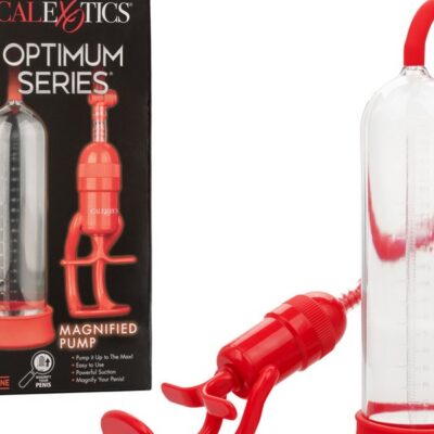 Optimum Series Magnified Pump clear manual pump with silicone donut by California Exotic Novelties