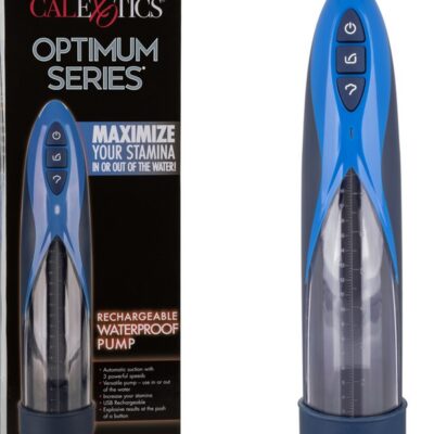 Clear rechargeable waterproof automatic penis pump with silicone base by California Exotic Novelties