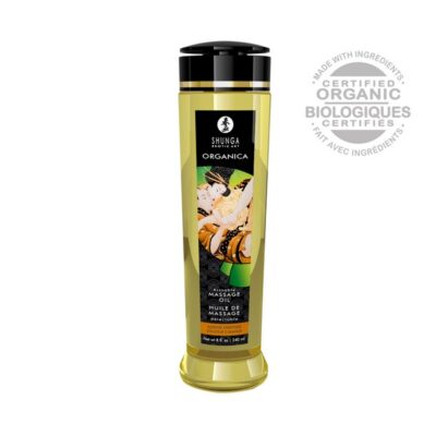 Organica Massage Oils Almond Sweetness 8 fl oz by Shunga — certified organic kissable couples massage oil