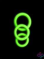 3-Piece Glow in the Dark Cock Ring Set – Green - Image 2