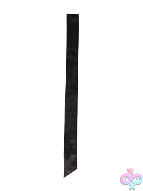 Ouch! Black &Amp; White Bondage Silky Ribbon – Black - Image 2