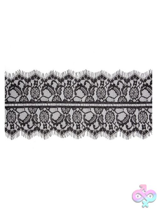 Ouch! Black &Amp; White Lace Eye Mask With Elastic Straps - Image 3