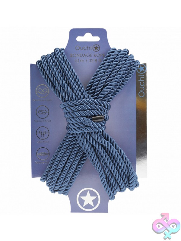 Discreet-Toys-Ouch-Bondage-Rope-10-Meter-Nylon-Navy-Blue-Nu-St-Ou1058Nvy 10-Meter Navy Blue Nylon Bondage Rope Coiled Smoothly By Shots Toys