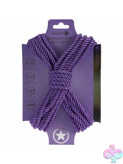 10-Meter Nylon Bondage Rope Coiled On Dark Surface Available In Multiple Colors