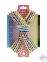 Silky pastel nylon bondage rope coiled 10 meters by Shots Toys