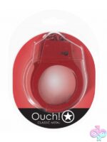 Ouch Classic Metal Handcuffs in multiple colors with quick-release locking mechanism