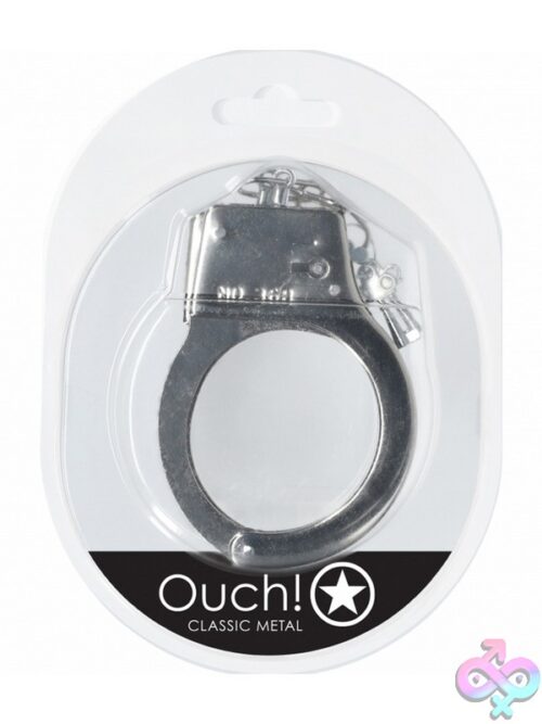 Ouch Classic Metal Handcuffs In Multiple Colors With Quick-Release Locking Mechanism