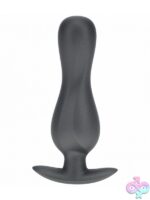 Ouch! Curvy Anal Plug in Silicone – Gun Metal - Image 2