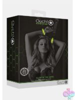 Glow-in-the-dark door restraint kit in fluorescent green by Shots Toys