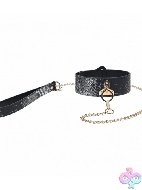 Ouch! Florence Collection Collar With Leash – Black - Image 2