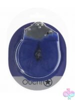Heavy-duty fluffy handcuffs with quick-release button in multiple colors by Shots Toys