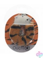 Heavy-duty fluffy handcuffs with quick-release button in multiple colors by Shots Toys