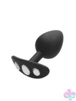 Ouch! Large Diamond Butt Plug With Handle – Black - Image 2