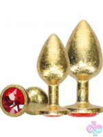 Milan Collection Metal Anal Plug Set Gold - Image 2