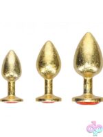 Milan Collection Metal Anal Plug Set Gold - Image 3