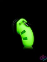 Ouch! Cock Cage 3.5" Glow in the Dark – Green - Image 2