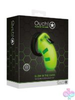 Ouch! glow in the dark cock cage fluorescent green 3.5 inch by Shots Toys