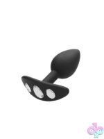 Ouch! Regular Diamond Butt Plug With Handle – Black - Image 2