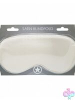 Ouch satin blindfold mask in multiple colors on neutral background