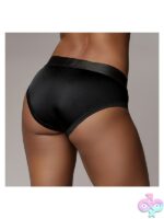 Vibrating Strap-On High-Cut Brief in Black – Size M/L - Image 2