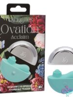 Ovation Acclaim thumping clitoral teaser in blue silicone with magnetic storage case by California Exotic Novelties