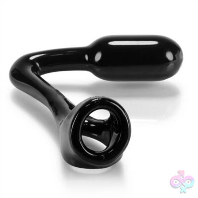 Ass X Asslock Atomic Jock Black by Oxballs — FLEX-TPR cock sling with attached butt plug