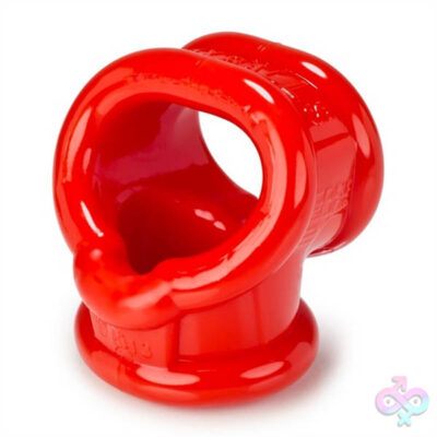 Cocksling 2 Red Solid cock sling by Oxballs — ergonomic soft silicone penis ring in red