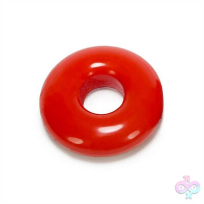 Red glossy cock ring — Oxballs Do-Nut 2 Large Atomic Jock Cockring in bold red FLEXXX TPR