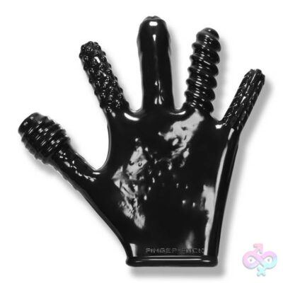Finger Fuck Reversible Jo Penetration Toy Black by Oxballs — phthalate-free TPE hand glove for deep anal play