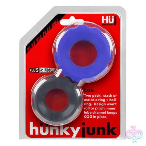 Oxballs Sex Toys - Hunkyjunk Cog 2 - Size C-Ring - Cobalt / Tar
