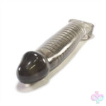 Penis extension sleeve — Oxballs Atomic Jock Smooth Smoke Cock Sleeve in gray cyberskin material