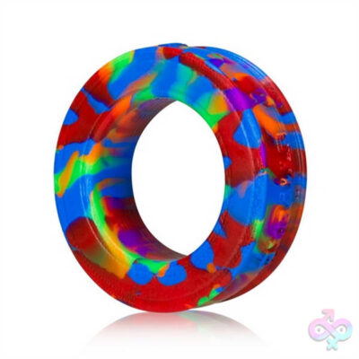 Pig Ring Comfort Cockring Rainbow by Oxballs — stretchy silicone cock ring for couples