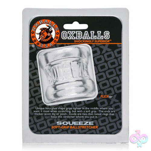 Oxballs Sex Toys - Squeeze Soft- Grip Ballstretcher - Clear