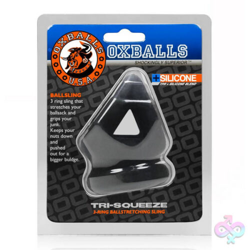 Oxballs Sex Toys - Tri-Squeeze Ball-Stretch Sling - Black Ice