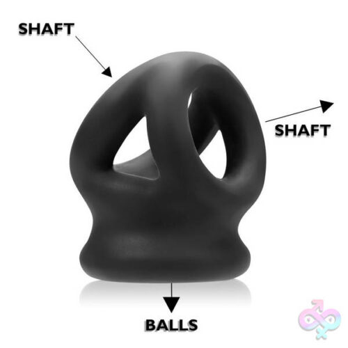 Oxballs Sex Toys - Tri-Squeeze Ball-Stretch Sling - Black Ice