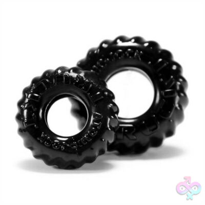Truckt 2 Piece Cockring Set Atomic Jock Black by Oxballs