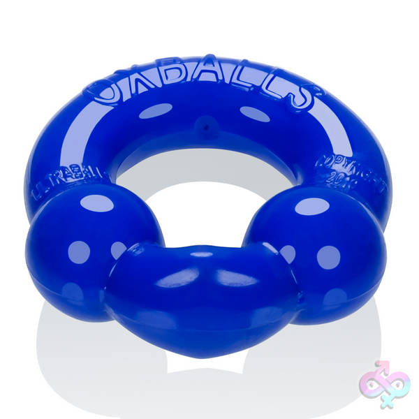 Ultraballs 2- Piece Cockring Set - Black &  Police Blue Oxballs Sex Toys - Ultraballs 2- Piece Cockring Set - Black &  Police Blue