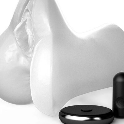 Clear Vibrating Dual Tunnel Stroker PDX Extreme Wet Pussies Control Freak Frost by PDX Brands
