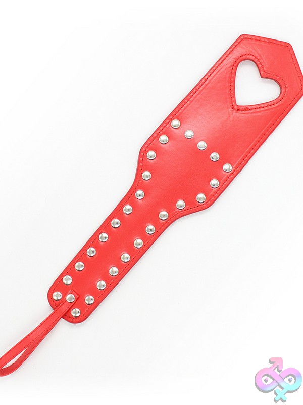 Discreet-Toys-Pvc-Heart-Cut-Out-Paddle-Red-Nu-Pc75234R Red Pvc Heart Cut-Out Spanking Paddle By S&Amp;G Pleasure