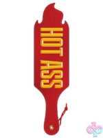 Textured red cut-out spanking paddle by Wood Rocket