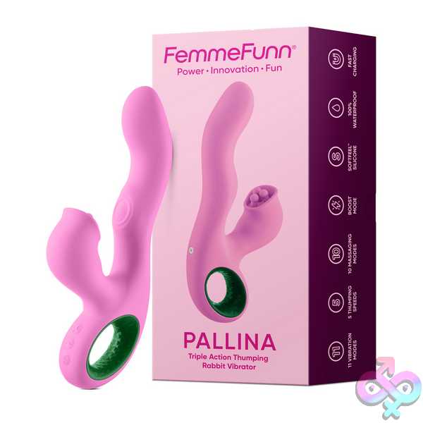 Discreet-Toys-Pallina-Triple-Action-Rabbit-Vibrator-Pink-Ff-1049-01 Pallina Triple-Action Rabbit Vibrator - Image 1