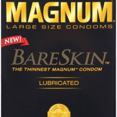 Trojan Magnum Bareskin condoms in retail box packaging by Paradise Marketing