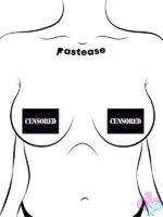 black censor bar pasties nipple pasties by Pastease matte finish one size