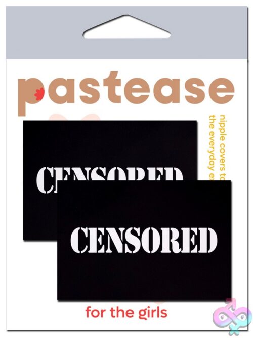 Pastease Black Censor Bars Nipple Pasties - Image 4