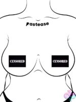 Pastease Black Censor Bars Nipple Pasties - Image 5